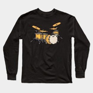 Pixel Custom Jazz Drums Long Sleeve T-Shirt